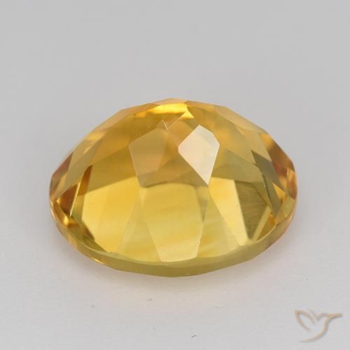 Citrino Dorato medio-scuro naturale da 5.08 ct, Ovale, VVS-VS