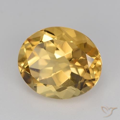 Citrino Dorato medio-scuro naturale da 4.33 ct, Ovale, VVS-VS