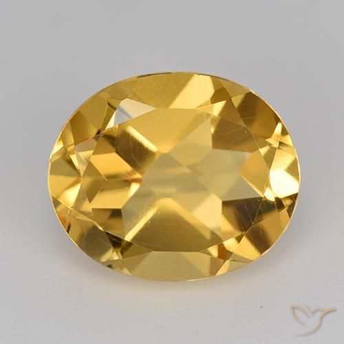 4.43ct Naturale Dorato medio-scuro Citrino, Ovale, VVS-VS