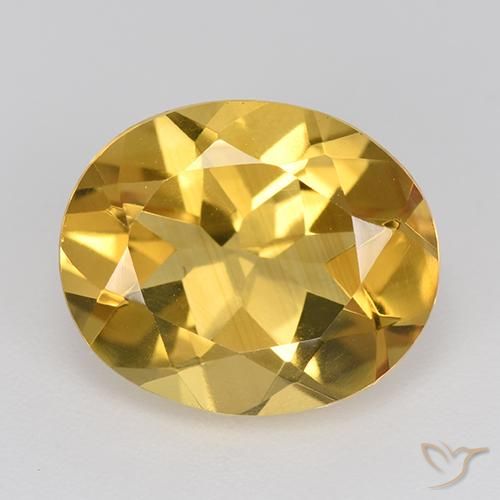 4.24ct Naturale Dorato medio Citrino, Ovale, VVS-VS