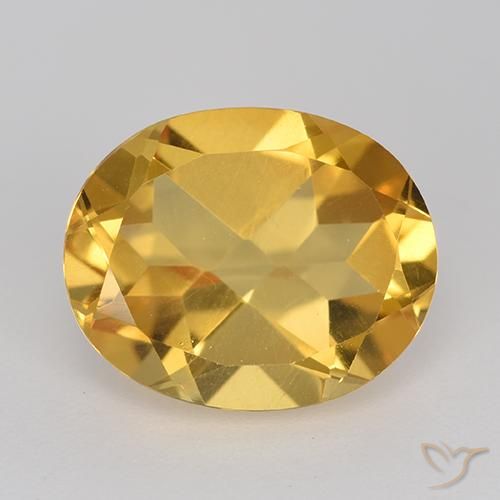 4.31ct Naturale Dorato medio-scuro Citrino, Ovale, VVS-VS