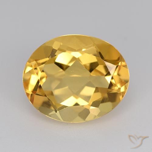 4.45ct Naturale Dorato medio-chiaro Citrino, Ovale, VVS-VS