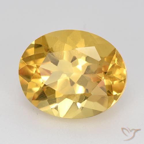 Citrino Dorato naturale da 4.67 ct, Ovale, VVS-VS
