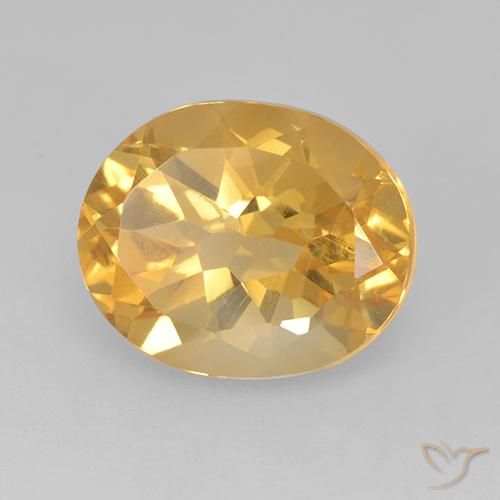 Citrino Dorato scuro naturale da 5.13 ct, Ovale, VVS-VS