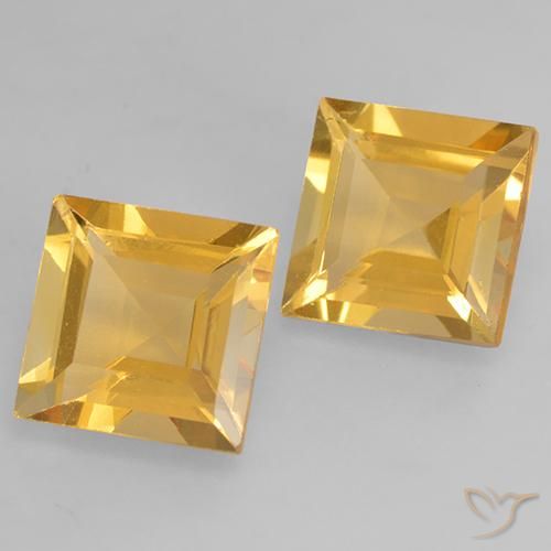 Gemme di Citrino Oro medio naturale da 3.12 ct, Quadrato, VS
