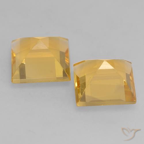 Gemme di Citrino Oro medio naturale da 3.12 ct, Quadrato, VS