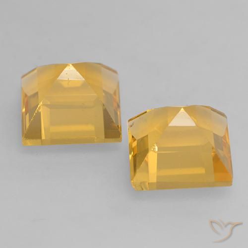 Gemme di Citrino Oro brillante naturale da 3.22 ct, Quadrato, VS