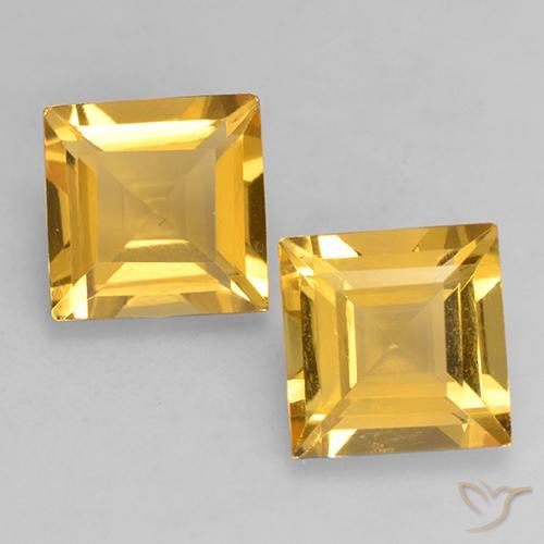 2.98ctw Naturale Oro brillante Citrino, Quadrato, VS, Photo A