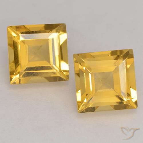 3.27ctw Naturale Oro brillante Citrino, Quadrato, VS