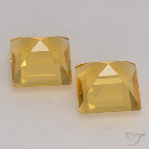 Gemme di Citrino Oro brillante naturale da 3.27 ct, Quadrato, VS