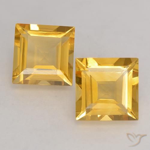2.89ctw Naturale Oro medio Citrino, Quadrato, VVS-VS