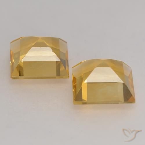 Gemme di Citrino Oro medio naturale da 2.89 ct, Quadrato, VVS-VS
