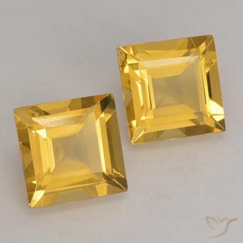 Gemme di Citrino Dorato naturale da 2.89 ct, Quadrato, VS