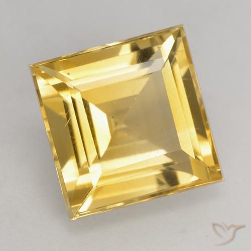 Citrino Dorato naturale da 3.57 ct, Quadrato, VS
