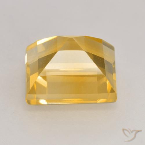 Citrino Dorato naturale da 3.30 ct, Quadrato, VVS-VS