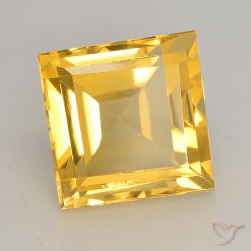 Citrino Dorato naturale da 3.44 ct, Quadrato, VVS-VS