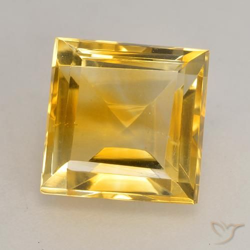 3.43ct Naturale Dorato Citrino, Quadrato, VS