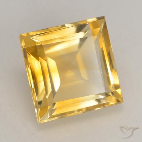 Citrino Dorato naturale da 3.43 ct, Quadrato, VS
