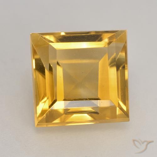 3.11ct Naturale Dorato Citrino, Quadrato, VVS-VS