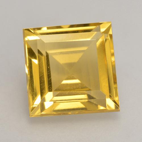Citrino naturale dorato da 3,72 ct, quadrato, VVS-VS