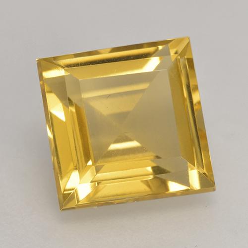 Citrino naturale dorato da 3,72 ct, quadrato, VVS-VS