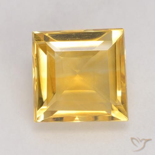 3.56ct Naturale Dorato Citrino, Quadrato, VVS-VS