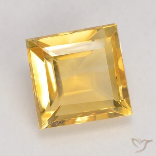 Citrino Dorato naturale da 3.56 ct, Quadrato, VVS-VS
