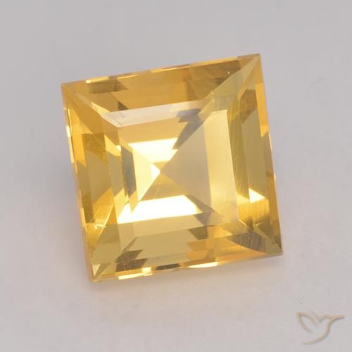 Citrino Oro medio naturale da 3.75 ct, Quadrato, VS