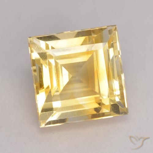 Citrino Arancio dorato naturale da 4.13 ct, Quadrato, VS