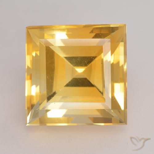 3.45ct Naturale Oro medio Citrino, Quadrato, VVS-VS