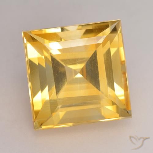 Citrino Oro medio naturale da 3.49 ct, Quadrato, VS
