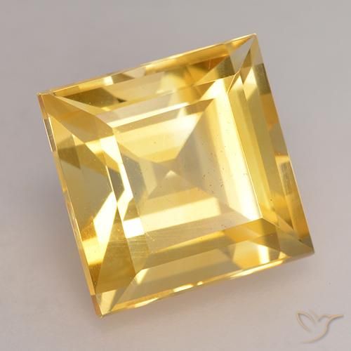 Citrino Oro medio naturale da 3.49 ct, Quadrato, VS