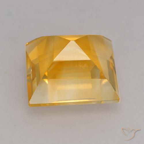 Citrino Dorato medio naturale da 2.91 ct, Quadrato, VVS-VS