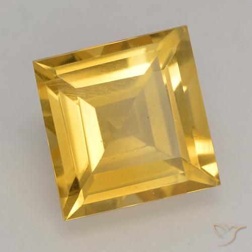 Citrino Oro brillante naturale da 3.39 ct, Quadrato, VS