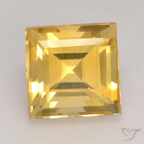 3.66ct Naturale Oro medio Citrino, Quadrato, VVS-VS