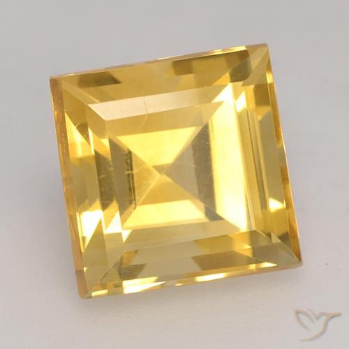 Citrino Oro medio naturale da 3.66 ct, Quadrato, VVS-VS