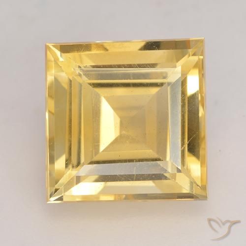3.14ct Naturale Oro Citrino, Quadrato, VS