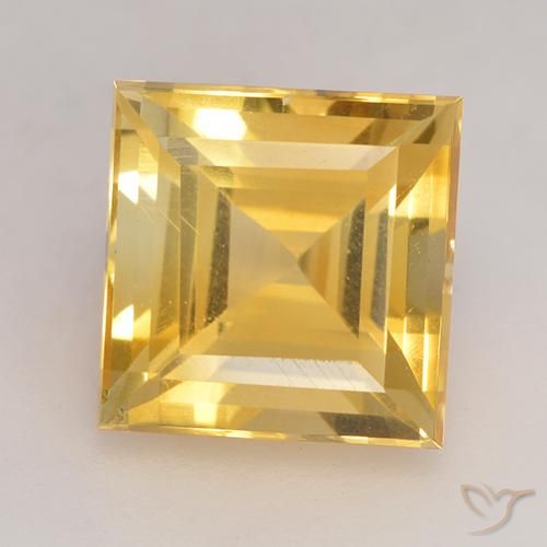 3.55ct Naturale Oro brillante Citrino, Quadrato, VS