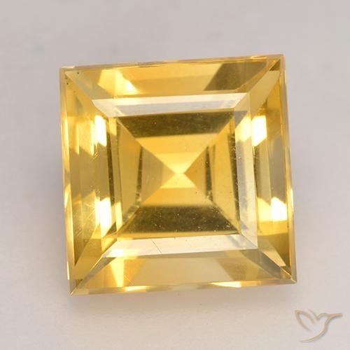3.71ct Naturale Oro brillante Citrino, Quadrato, VS