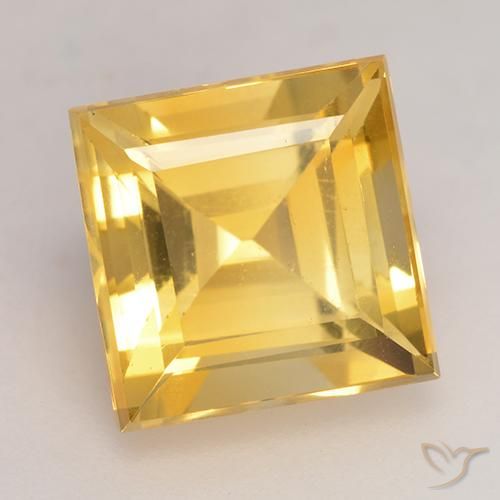 Citrino Oro brillante naturale da 3.71 ct, Quadrato, VS