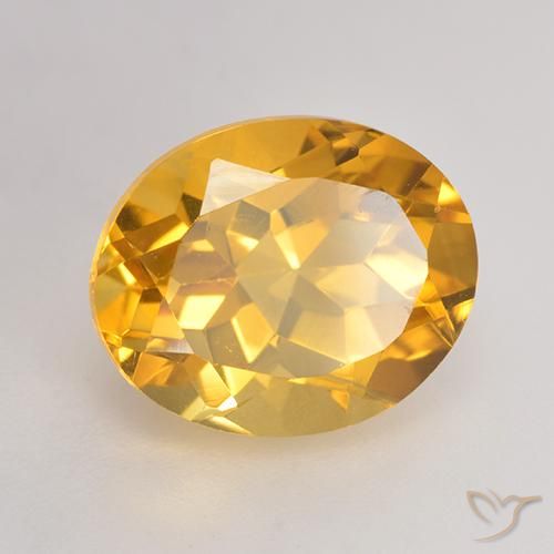 Citrino Arancio dorato naturale da 3.71 ct, Ovale, VVS-VS