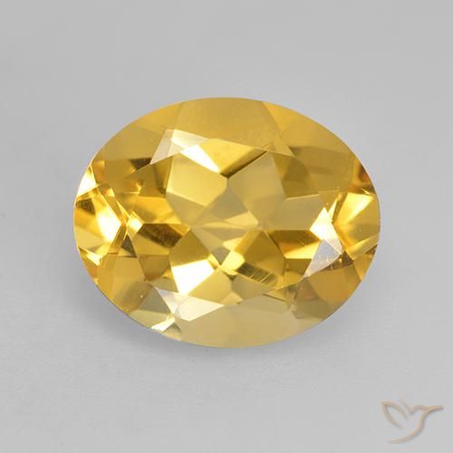 3.33ct Naturale Dorato Citrino, Ovale, VVS-VS