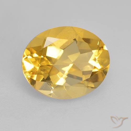 Citrino Dorato naturale da 3.33 ct, Ovale, VVS-VS