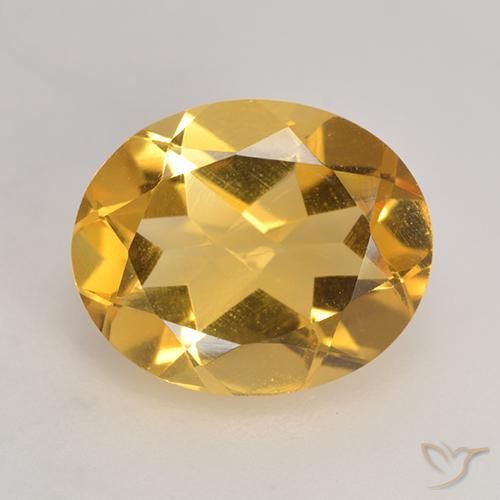 3.12ct Naturale Arancio Dorato Profondo Citrino, Ovale, VVS-VS