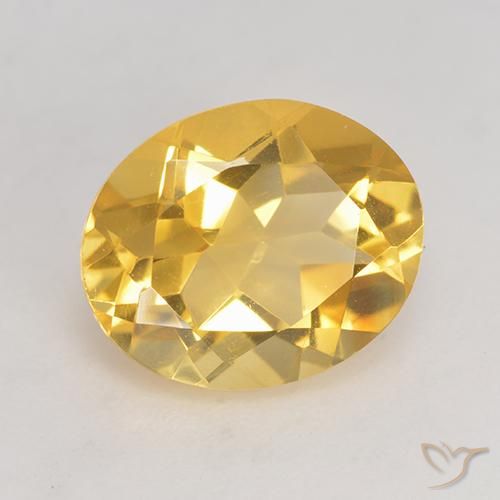 Citrino Dorato naturale da 3.23 ct, Ovale, VVS-VS