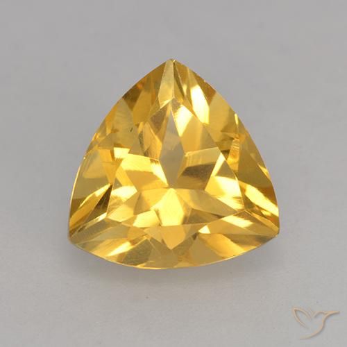 2.26ct Naturale Oro medio Citrino, Taglio trillion, VVS-VS