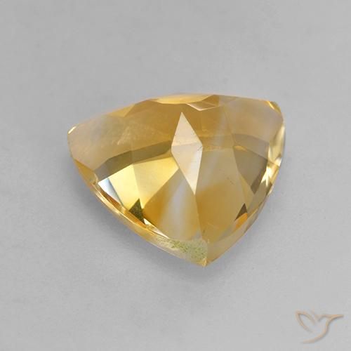 Citrino Arancio Dorato Profondo naturale da 2.47 ct, Taglio trillion, VVS-VS