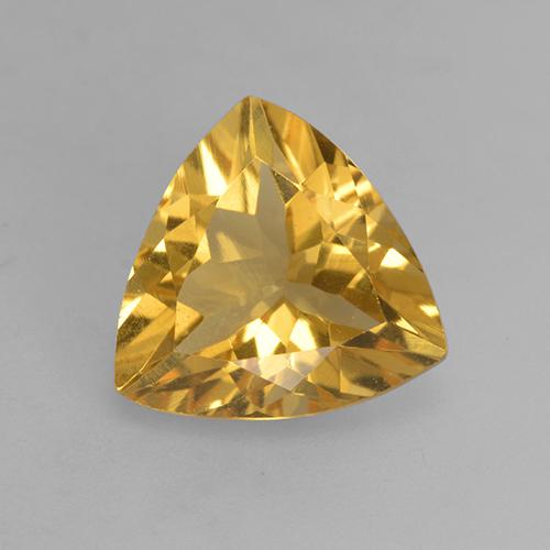 Citrino Arancio Dorato Profondo naturale da 1.74 ct, Taglio trillion, VVS-VS