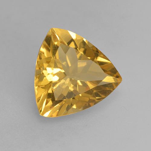 Citrino Arancio Dorato Profondo naturale da 1.74 ct, Taglio trillion, VVS-VS