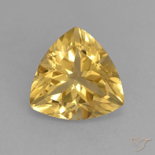 2.11ct Naturale Arancio dorato Citrino, Taglio trillion, VVS-VS